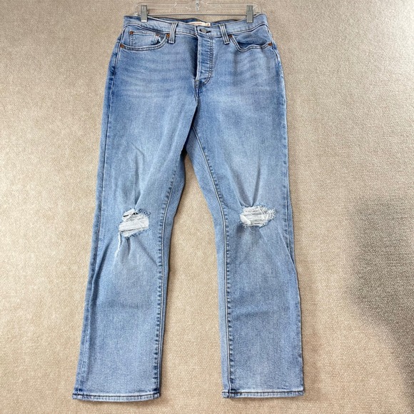 Levi's Light Wash‎ Wedgie Straight Button Fly Jeans Size 31 - Picture 1 of 6